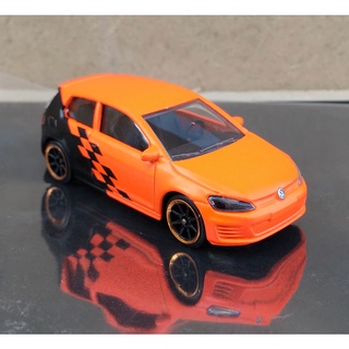 Majorette Volkswagen Golf VII GTI - Racing - neon Orange Color /Wheels 8SBOL /scale 1/64 (3 inches) no Package