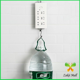 Zakii Mall ที่ยึดปลั๊กไฟ แผ่นกาว ติดรางปลั๊กไฟ  แบบติดผนัง Power Socket Holder