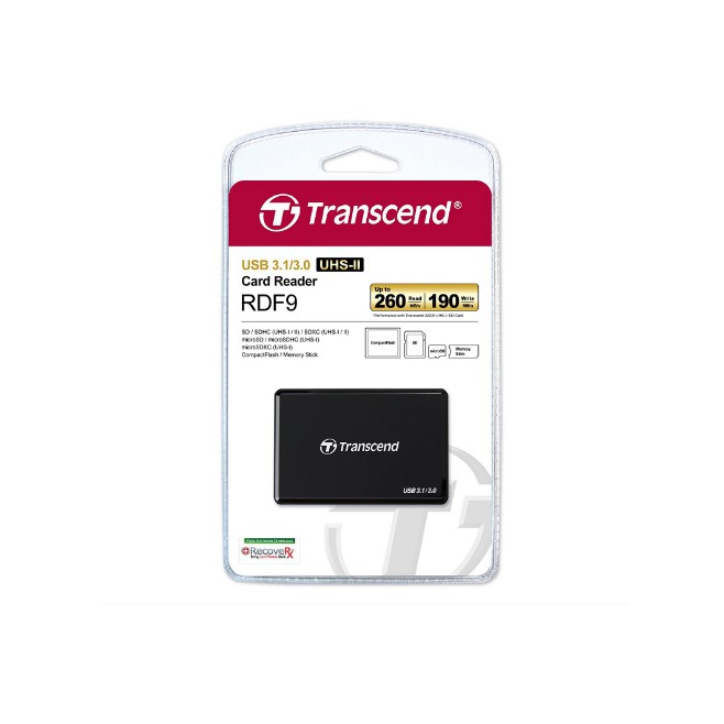 Transcend Card Reader RDF9 (USB 3.1/3.0 UHS-II) - Black