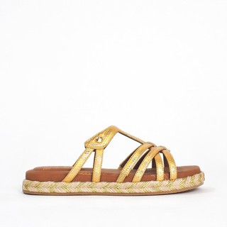 HEXA รองเท้าส้นเตี้ย 1 นิ้ว รุ่น  LUNA Gladiator Sandal (ลูน่า รองเท้าแตะสวม ทรงกลาดิเอเตอร์) สีทอง