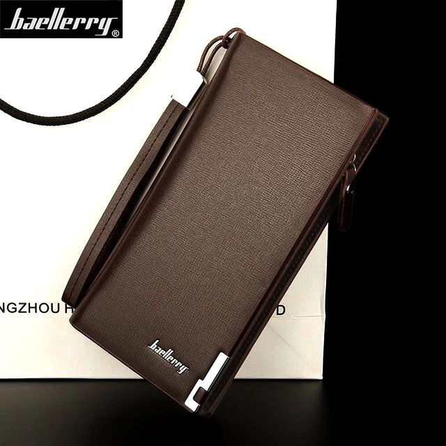 Baellerry W002 WK-SBY Men& 39;s Leather Long Wallet