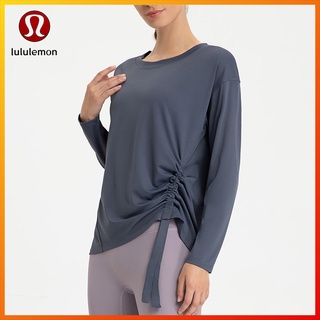 Lululemon เสื้อโยคะ แขนยาว ทรงหลวม yc147