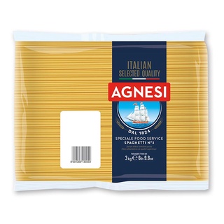 Agnesi Spaghetti No.3 3kg. แอคเนซี เส้นสปาเก็ตตี้เบอร์3 3กก.