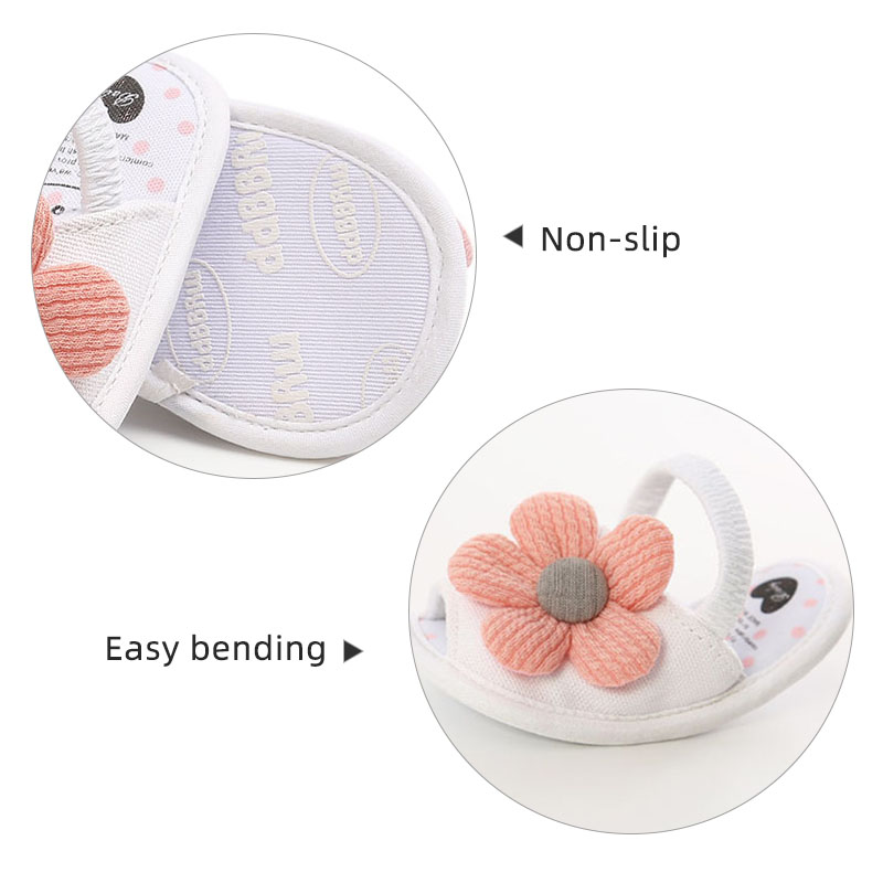 รองเท้าแตะ กันลื่น ลายดอกไม้ และที่คาดผม สำหรับเด็ก 0-18 เดือน 2 ชิ้น ราคา ถูกที่สุด ดีลบีเคเค แกลเลอรีภาพที่ 7