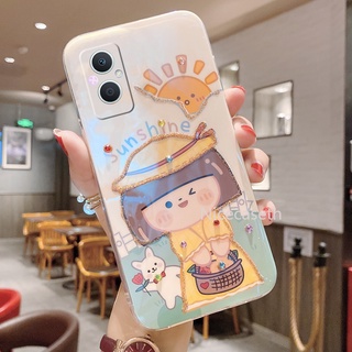 For OPPO Reno7 Z Reno7 Pro 5G A76 เคส Sun Girl Cartoon Phone Case Anti Drop Protective Phone Soft TPU Back Cover เคสโทรศัพท