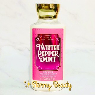 " Twisted Peppermint " Bath &amp; Body Works Limited Collection  Ultra Shea Body Lotion 236 g หอมหวาน ร่าเริงสนุกสนาน น่ารัก