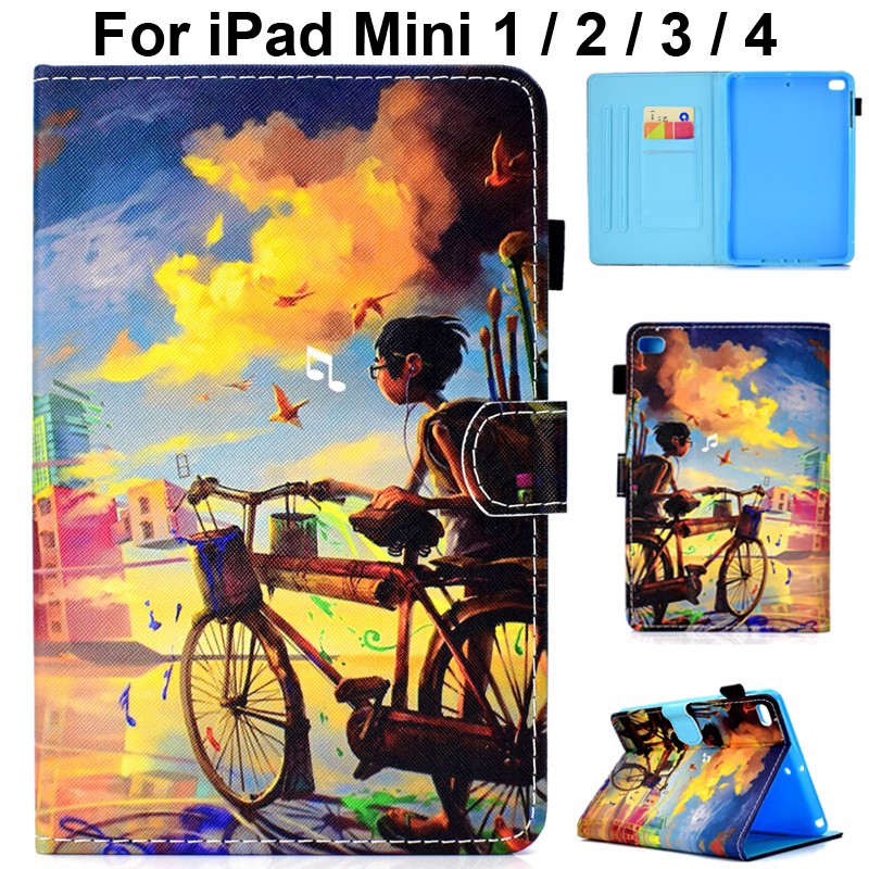 iPad Mini 1 2 3 4 5 case cover iPadMini Mini4 Mini2 Mini3 mini5 ฝาครอบป้องกัน หุ้ม เคส กรณีป้องกัน อ่อน ซองหนัง