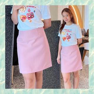 FM🌈ไทยแลนด์ กระโปรงสั้นทรงเอ ซิปเก็บทรงสวย 5 สี มีซิปข้าง