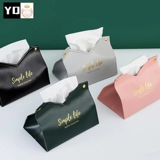 กล่องใส่ทิชชู่แบบหนัง เหมาะกับทิชชู่ขนาดเล็ก_กลาง0878