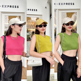 🔖Fairy Crop top เสื้อครอปไหมพรม สีสันสดใส