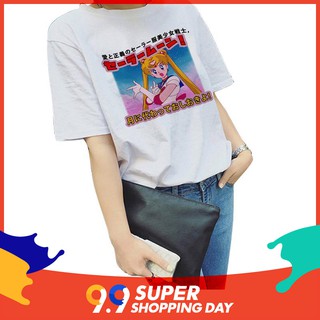 T-shirt  การออกแบบเกาหลี t-shirt คุณภาพ sailor  man moon [พร้อมส่ง-ของถึงไทยแล้ว] สตาร์ด้วยเสื้อผ้าชุดเดียวกัน