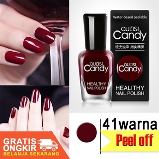 READY JKT - OULISI CANDY kutek peel off HALAL MUSLIMAH nail polish healthy nail polish kutek gel