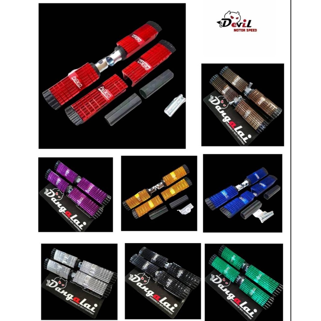 พักเท้าหน้า-หลังแบน อลูมิเนียม PEKO ใส่เวฟ/ดรีม ทุกรุ่น WAVE DREAM - ขายเป็นคู่