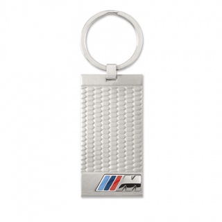 BMW M stainless พวงกุญแจ (BMW ของแท้พร้อมห่วงแยกที่แบนและแข็งแรง)