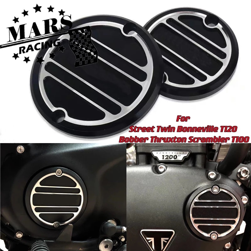 อุปกรณ์เสริมรถจักรยานยนต์คลัทช์ Badge & Acg ตรวจสอบฝาครอบน้ำมันสำหรับ NEW Triumph Street Twin Bonneville T100 T120 Bobber Thruxton Scrambler 16-19