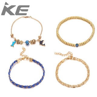 Popular marine life anklet alloy rope small fish dolphin 4-anklet for girls for women low pri