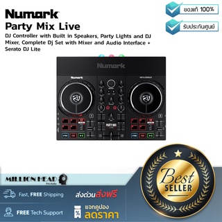 Numark : Party Mix Live by Millionhead (เครื่องเล่นดีเจคอนโทรลเลอร์ มาพร้อมกับ  อินเตอร์เฟซ  ไฟ LED และ ลำโพง ในตัว)