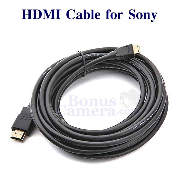 สาย HDMI ยาว 5m ต่อโซนี่ NEX-3,5,5N,5R,5T,6,7,C3,F3 SLT-A57,A65,A77,A99 เข้ากับ HD TV,Monitor,Projec