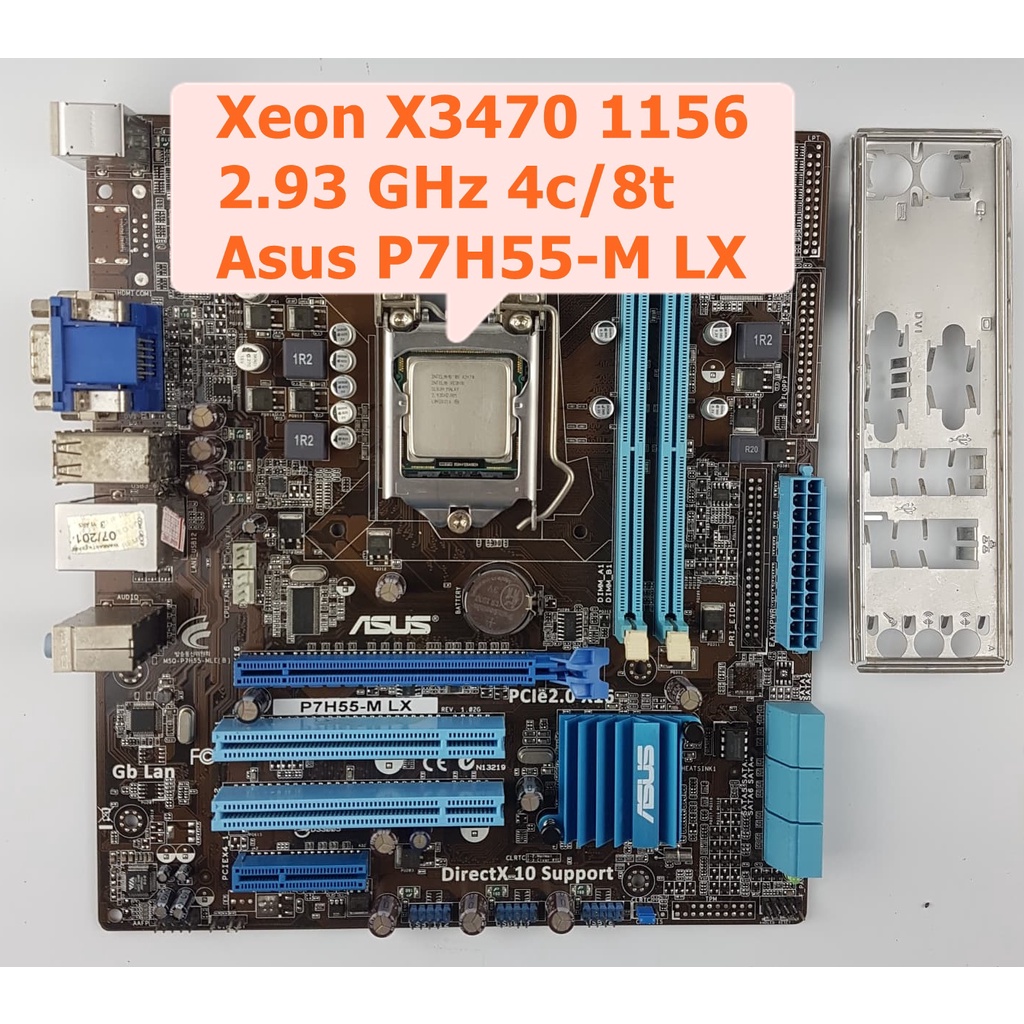 Xeon X3470 4c/8t (แรงเทียบ i7 870) 4C/8T  Asus P7H55-M LX