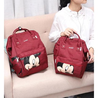 พร้อมส่ง Mickey กระเป๋าเป้ผู้หญิง ลายมิกกี้เมาส์ มี 2 ขนาด ใส่ของได้เยอะ