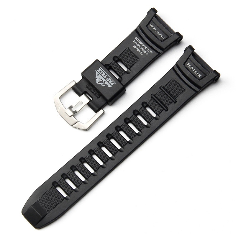 Ruber สายนาฬิกาเปลี่ยน Protrek PRG-130Y PRW-1500 นาฬิกาเข็มขัดยาง Prg130 Prw1500