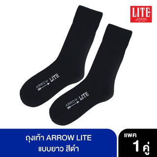 ARROW LITE ถุงเท้าแบบยาวครึ่งแข้ง PACK 1 คู่ สีดำ