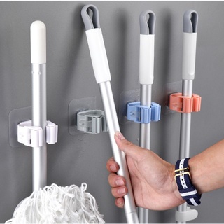 🚚 คลังสินค้าไทย🚚 ที่แขวนติดผนัง ที่แขวนไม้กวาด ไม้ถูพื้น Magic Mop Holder ไม่ต้องเจาะผนัง แข็งแรง รับน้ำหนักได้มาก ที่แขวนอเนกประสงค์ P00265