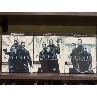 4K-Blu-ray The Matrix Trilogy ปกสวม ครบ 3 ภาค หนังดีน่าสะสม มีซัพไทย
