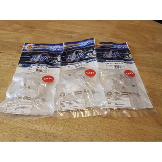 Plug RJ45 CAT6 LINK (US-1002) (10/Pack) Original แพค 3