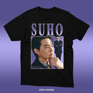 เสื้อยืดผ้าฝ้าย เสื้อยืด EXO - SUHO (เสื้อยืด EXO HOMAGE) วรรคเดียวกัน