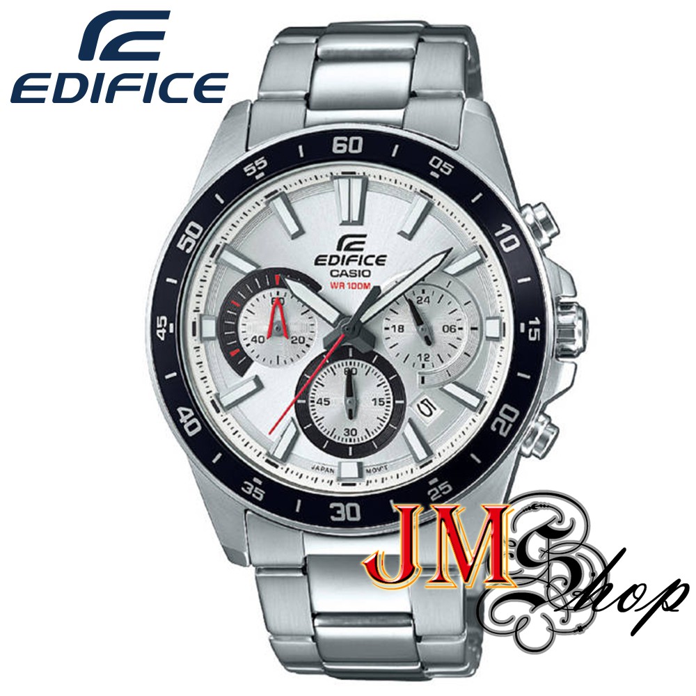 Casio Edifice นาฬิกาข้อมือผู้ชาย สายสแตนเลส รุ่น EFV-570D-7AVUDF (White)