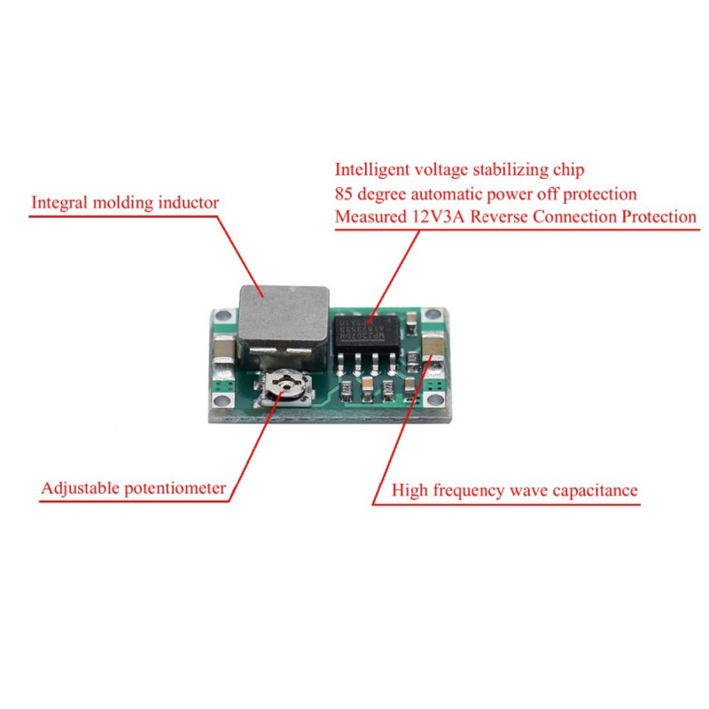 โมดูล 5 pcs Rc โมดูลเครื่องบินขนาดเล็ก Mini-360 step-down power module DC-DC 4 . 75 V - 23 V To 1v - 17v
