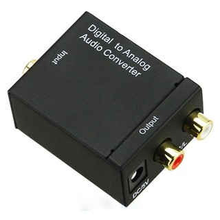 Digital To Analog ตัวแปลง Coaxial Optical To AV พร้อม Adapter จ่ายไฟ 5V 2A