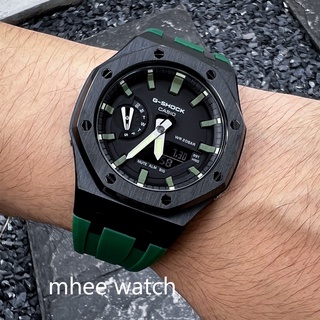 G-Shock Casioak Starbucks watch Black Metal and Green Rubber Gen3