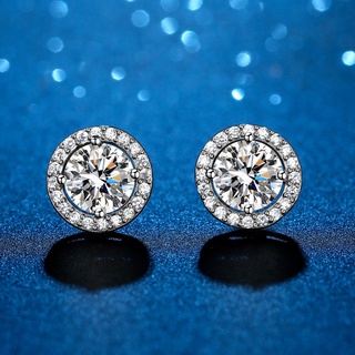 ต่างหูเพชร Moissanite 0.5ct / 1.0ct / 2.0ct