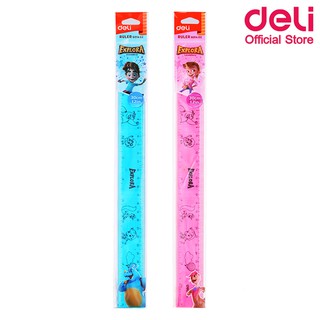 Deli G01402 Ruler 30 cm ไม้บรรทัดลายการ์ตูน ขนาด 30 cm คละสีจำนวน 1 ชิ้น