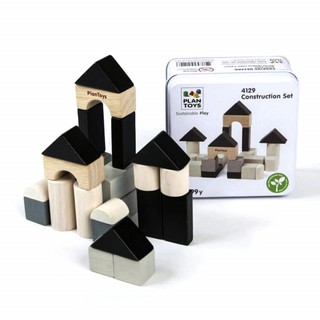 PlanToys - Construction Set บล็อกไม้ตัวต่อ