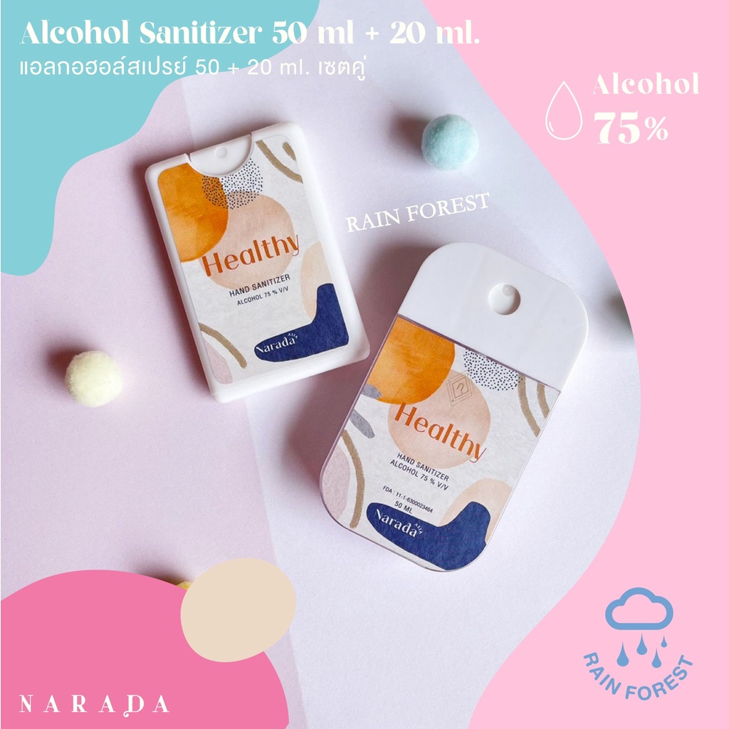 ❤️เซตโดนใจ❤️ราคาสบายกระเป๋าโดนใจจัดเลย1 เซทมี 2ชิ้น?มี2ขนาด50ml,20ml  by NaradaAsia❤️