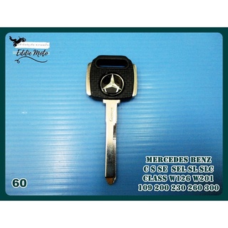 MERCEDES BENZ C S SE SEL SL SLC CLASS W126 W201 109 200 230 260 300 BLANK KEY "SILVER" EMBLEM / กุญแจรถเบนซ์ โลโก้สีเงิน