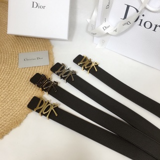 พรี​ Christian DIOR Belt 34mm เข็มขัดแบรนด์เนน หนังแท้ ขนาดมาตรฐานยุโรป75-80-85-90-95