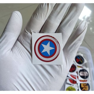 สติกเกอร์โลโก้สัญลักษณ์ Captain America ขนาดเล็ก