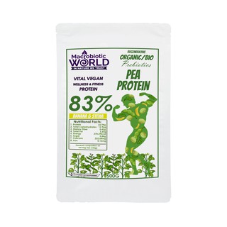 Organic/Bio Pea Protein 83% with Banana &amp; Stevia | โปรตีนถั่ว ผสมกล้วยและหญ้าหวาน 500g