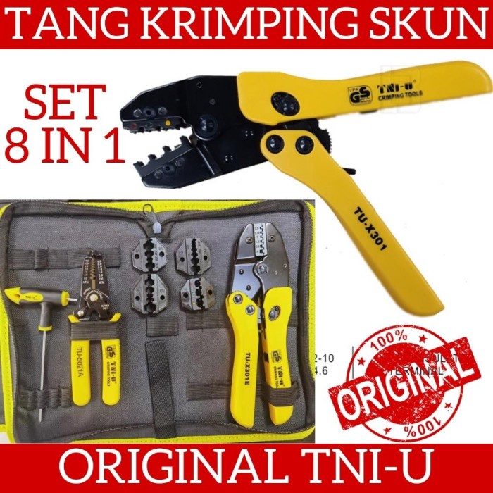 MATA TNI-U TU-X301 Crimping คีมชุด 8 in 1 คีมเปลี่ยนได้