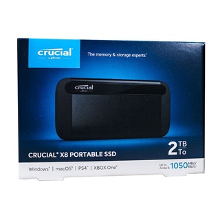 Crucial 2TB X8 External USB 3.2 Gen 2 Portable SSD (1050MB/s), CT2000X8SSD9