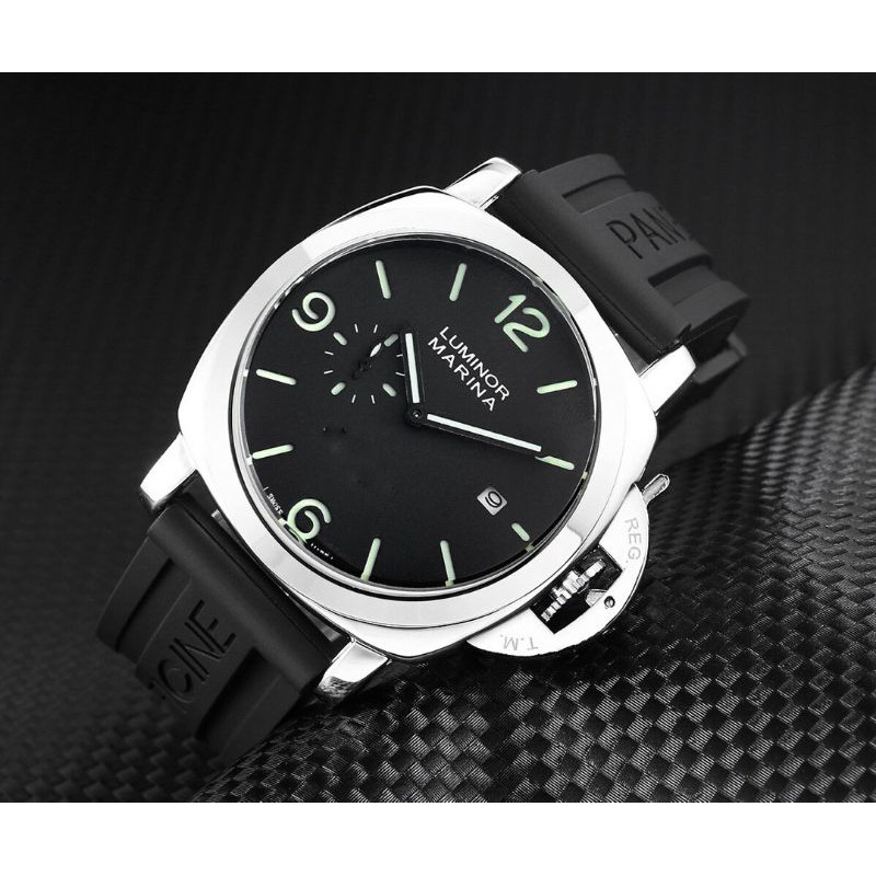 LUMINOR นาฬิกาผู้ชาย Swiss quartz สแตนเลส Domineering Big lumminor Series ของขวัญนาฬิกาสําหรับผู้ชาย 44 มม.