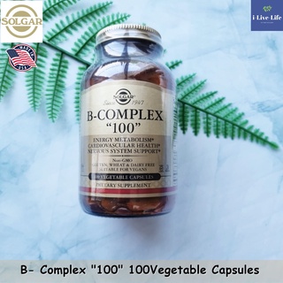 โซลกา วิตามินบีคอมเพล็กซ์ B-Complex 100, 100 Vegetable Capsules - Solgar