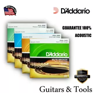 D'addario EZ Series Acoustic | สายกีตาร์โปร่ง ครบชุด6เส้น รุ่น EZ ของแท้ 💯 🎉มีเก็บปลายทาง