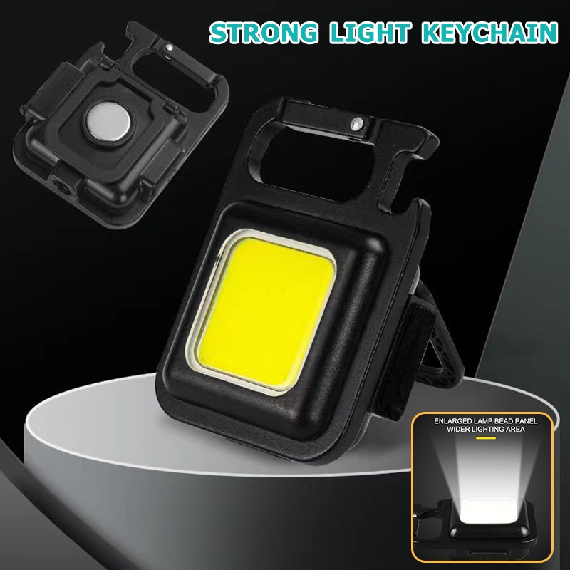 ไฟ A2514 ฟฉายฉุกเฉิน ไฟฉาย แบบชาร์จไฟได้ พวงกุญแจไฟฉาย LED ไฟทํางาน แบบพกพา 3 โหมด ลูเมนส์ COB 800