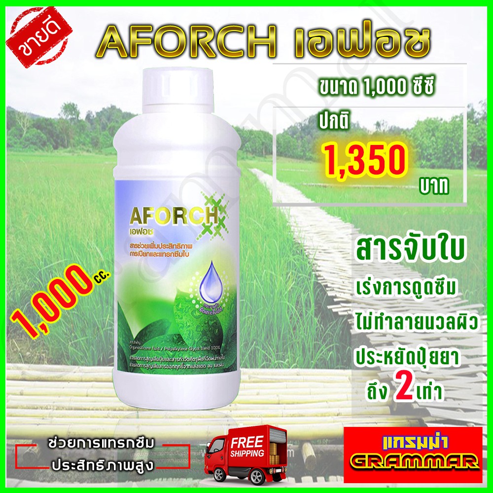 เอฟอช Aforch สารจับใบ ( ขนาด 1000 ซีซี ) ชนิดเร่งดูดซึมไว ของแท้ 100% { ส่งฟรี เก็บเงินปลายทาง }