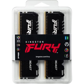 KINGSTON 16GB 3200MHz (Kit of 2)  DDR4 FURY Beast RGB KF432C16BBAK2/16